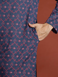 Anouk Ethnic Motifs Print Pure Cotton Kurta with Pyjamas