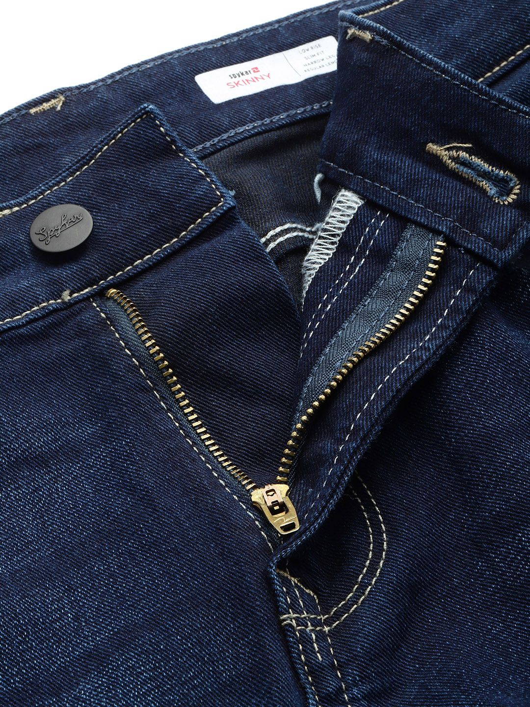 SPYKAR Men Skinny Slim Fit Low-Rise Light Fade Stretchable Jeans