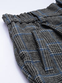 Mr Bowerbird Men Checked Tweed Pleated Cargos Trousers