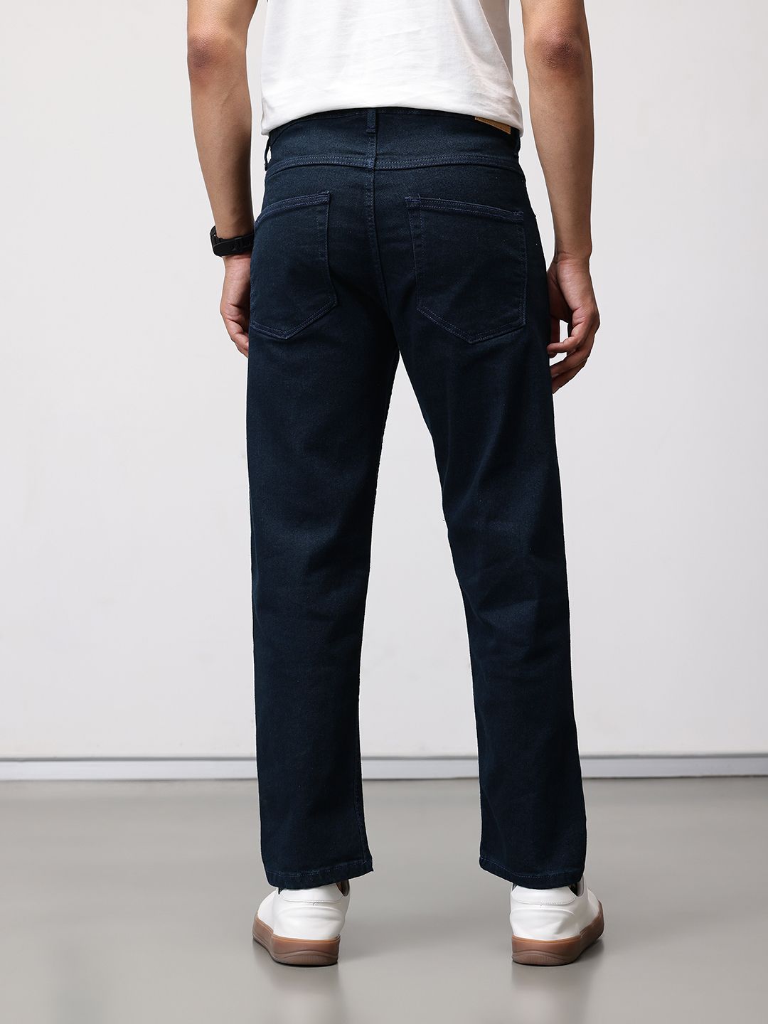 ether 365 Essentials Men Tapered Fit Mid-Rise Stretchable Cropped Jeans