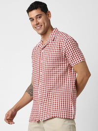 VASTRADO Men Classic Gingham Checks Opaque Checked Casual Shirt