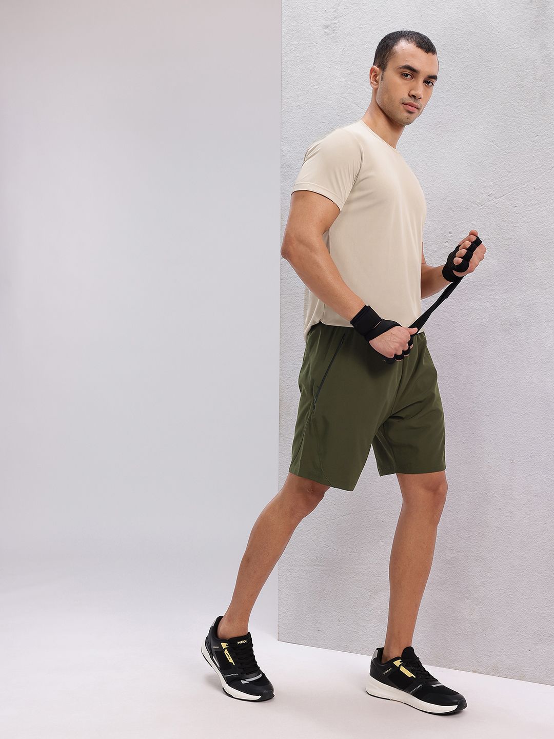 HRX by Hrithik Roshan Men Brand Logo Print Detail Mid-Rise Training Shorts