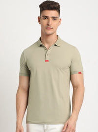 THE BEAR HOUSE Polo Collar Short Sleeves Slim Fit T-shirt