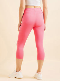 Sweet Dreams Women Pink Mid-Rise Cotton Capris