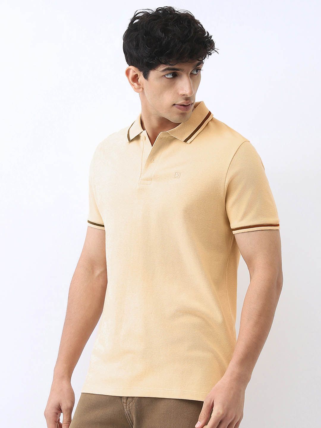 Urbano Fashion Men Solid Regular Fit Half Sleeve Cotton Polo T-Shirt