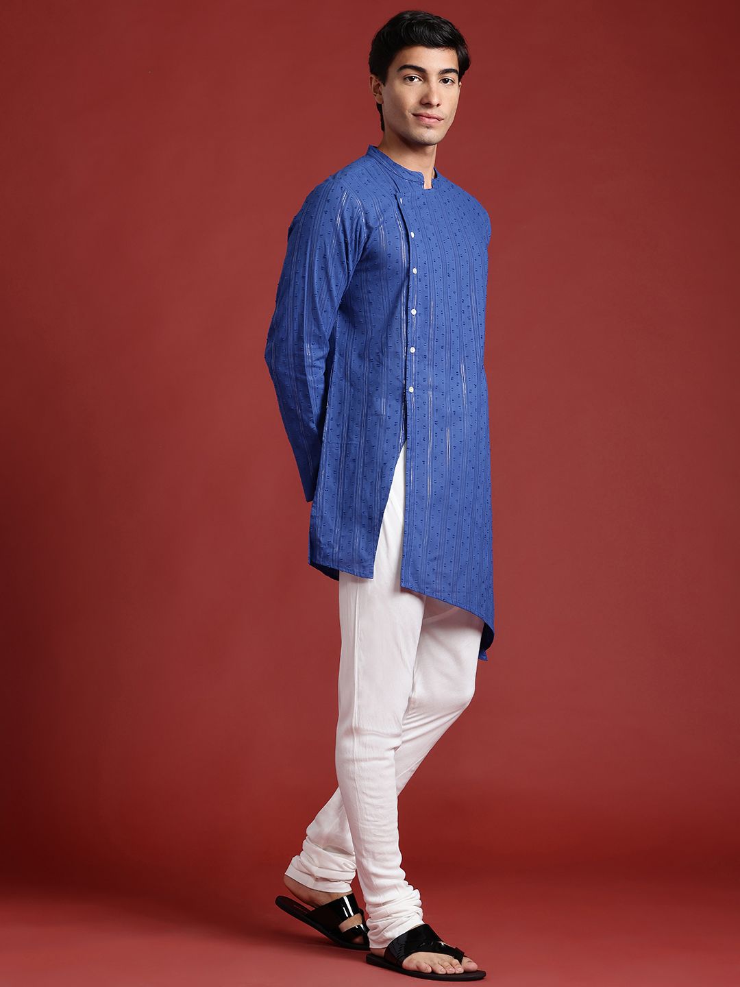 Anouk Angrakha Pure Cotton Kurta with Churidar