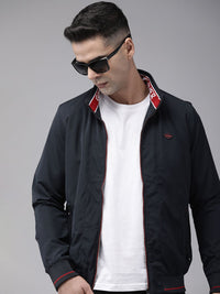 SPYKAR Solid Stand-Collar Bomber Jacket