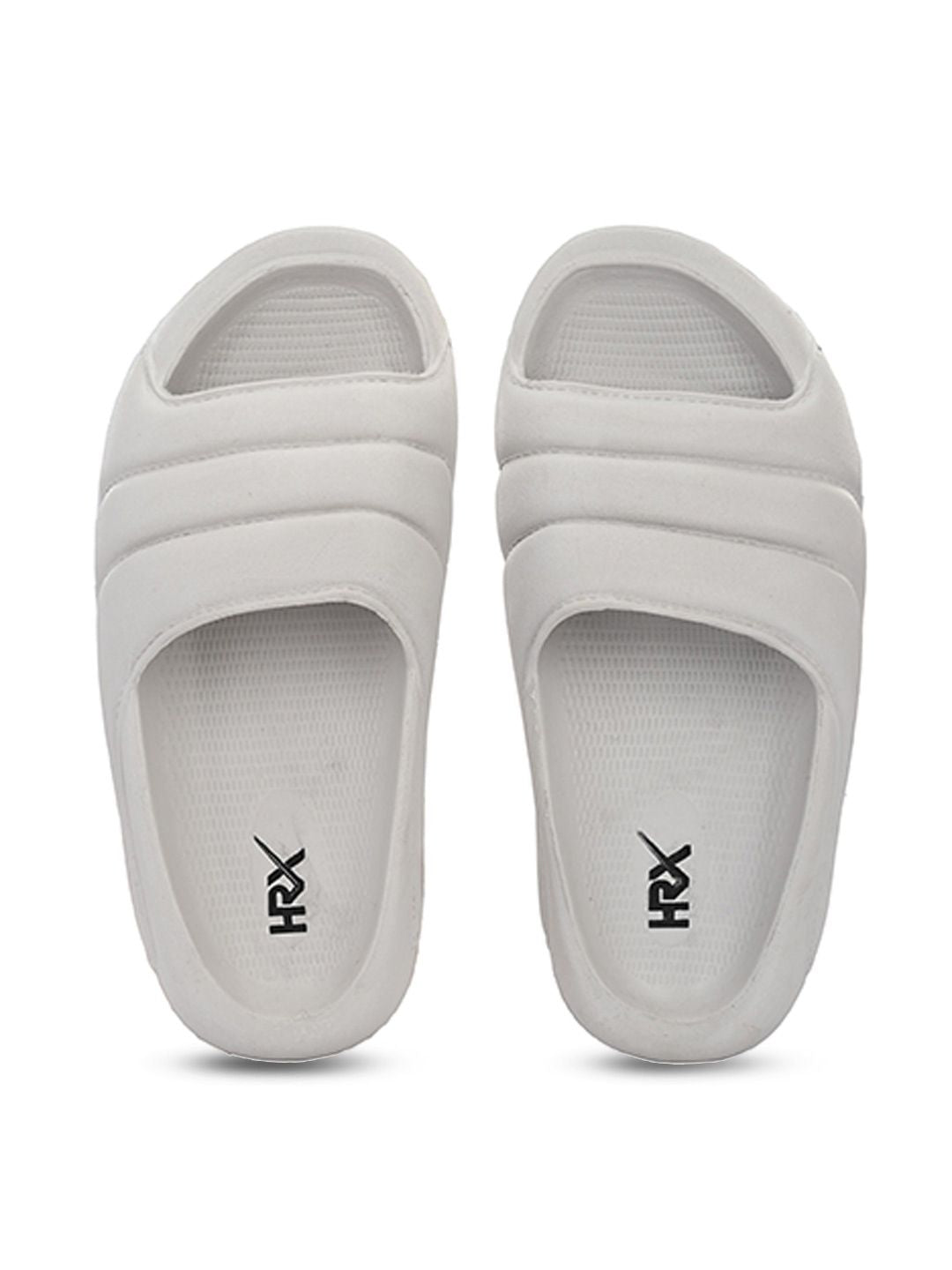 HRX by Hrithik Roshan Women Beige Textured Rubber Sliders