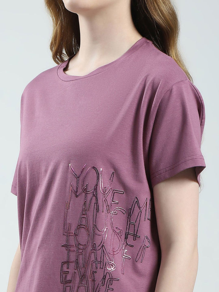 Monte Carlo Typography Printed Drop-Shoulder Sleeves Relaxed Fit T-shirt