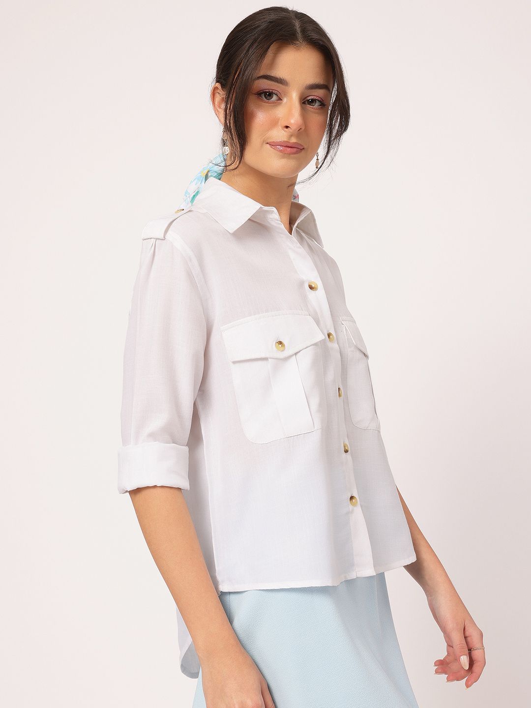 DressBerry Edgy Essentials Shirt with Pocket Detail