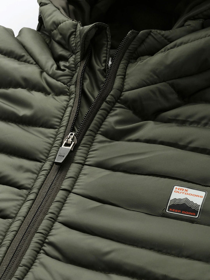HRX by Hrithik Roshan Nature Therapy Rapid-Dry Antimicrobial Detachable Hood Padded Jacket