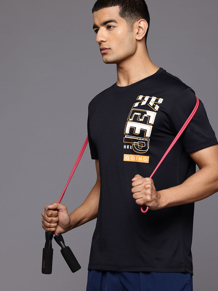 HRX by Hrithik Roshan Typography Printed Rapid-Dry Training T-shirt