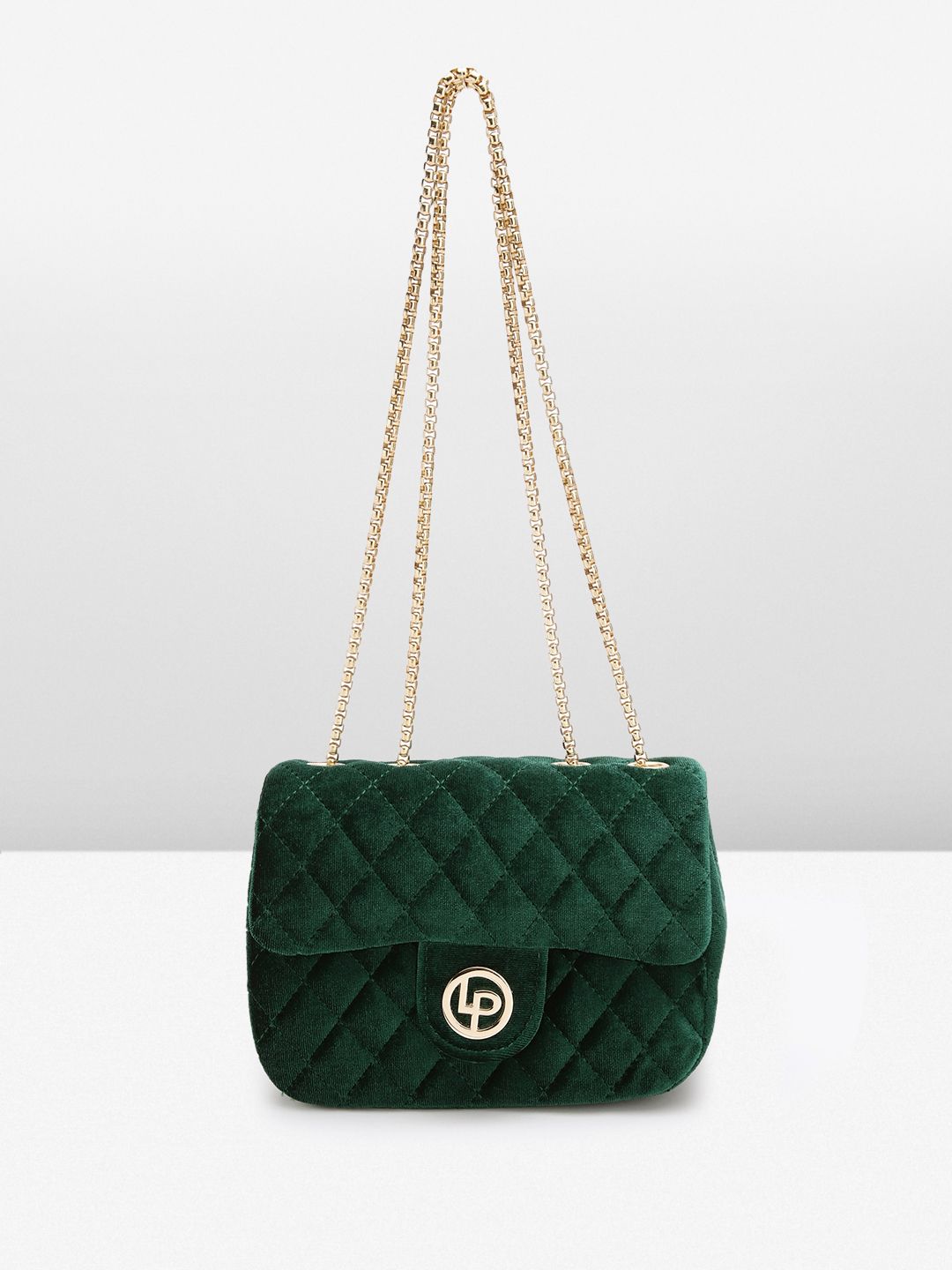 Lino Perros Women Checked Structured Sling Bag with Quilted DEtail