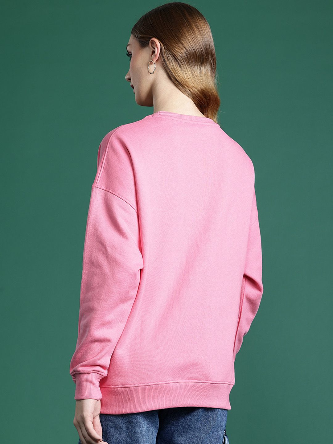 DressBerry Women Printed Longline Sweatshirt