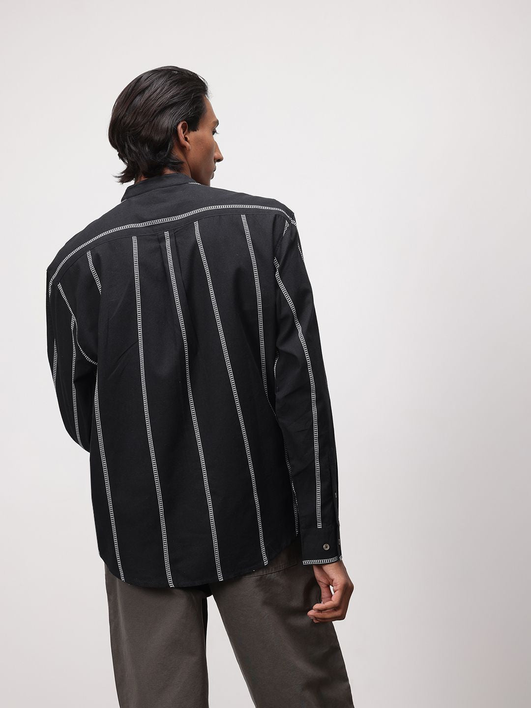 ether 365 Essentials Pure Cotton Striped Casual Shirt