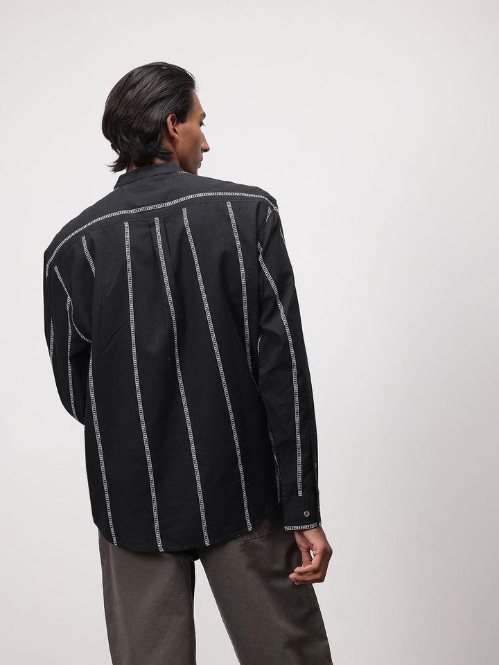 ether 365 Essentials Pure Cotton Striped Casual Shirt