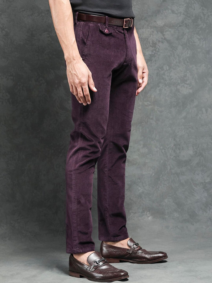 RARE RABBIT Men Cloy Mid-Rise Slim Fit Trouser