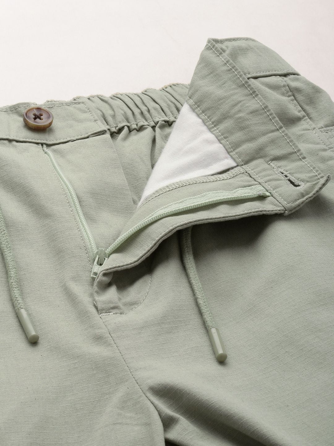 The Indian Garage Co Men Solid Cotton Joggers Trousers