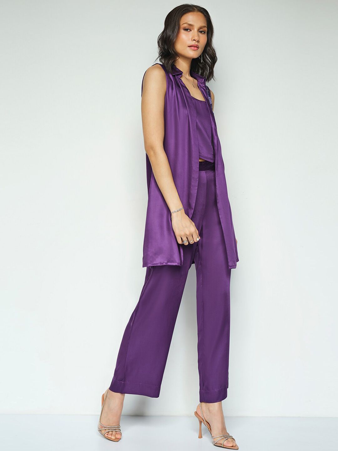 AND Shoulder Straps Top With Trousers & Jacket Co-Ords