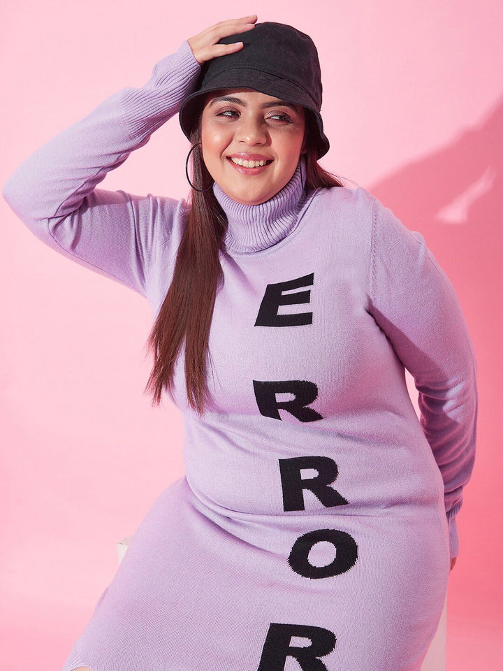 CURVY STREET Typography Printed T-shirt Midi Dress