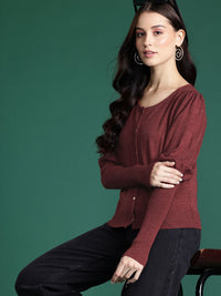 DressBerry Pure Acrylic Solid Cardigan