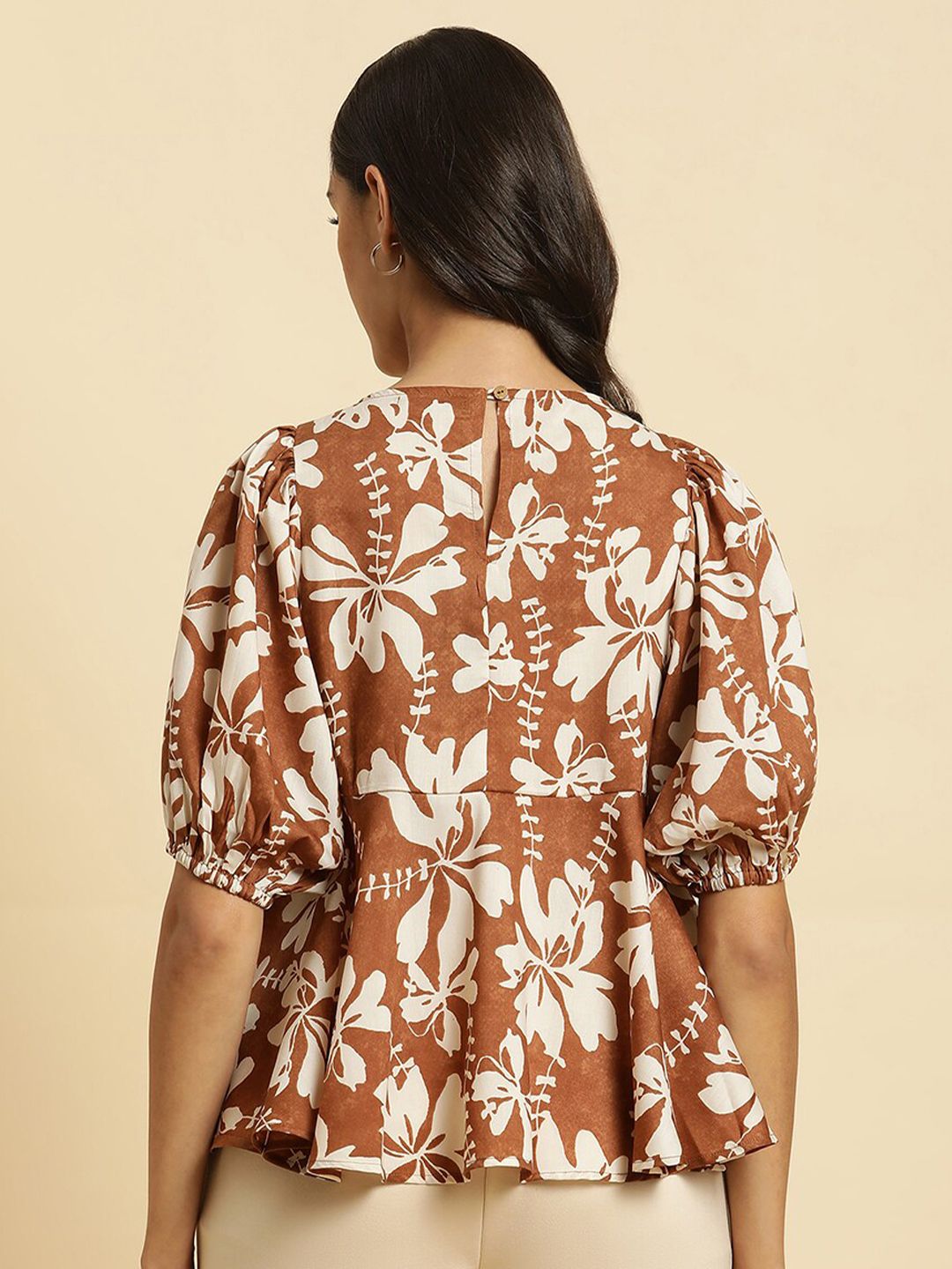 W Floral Printed A Line Top