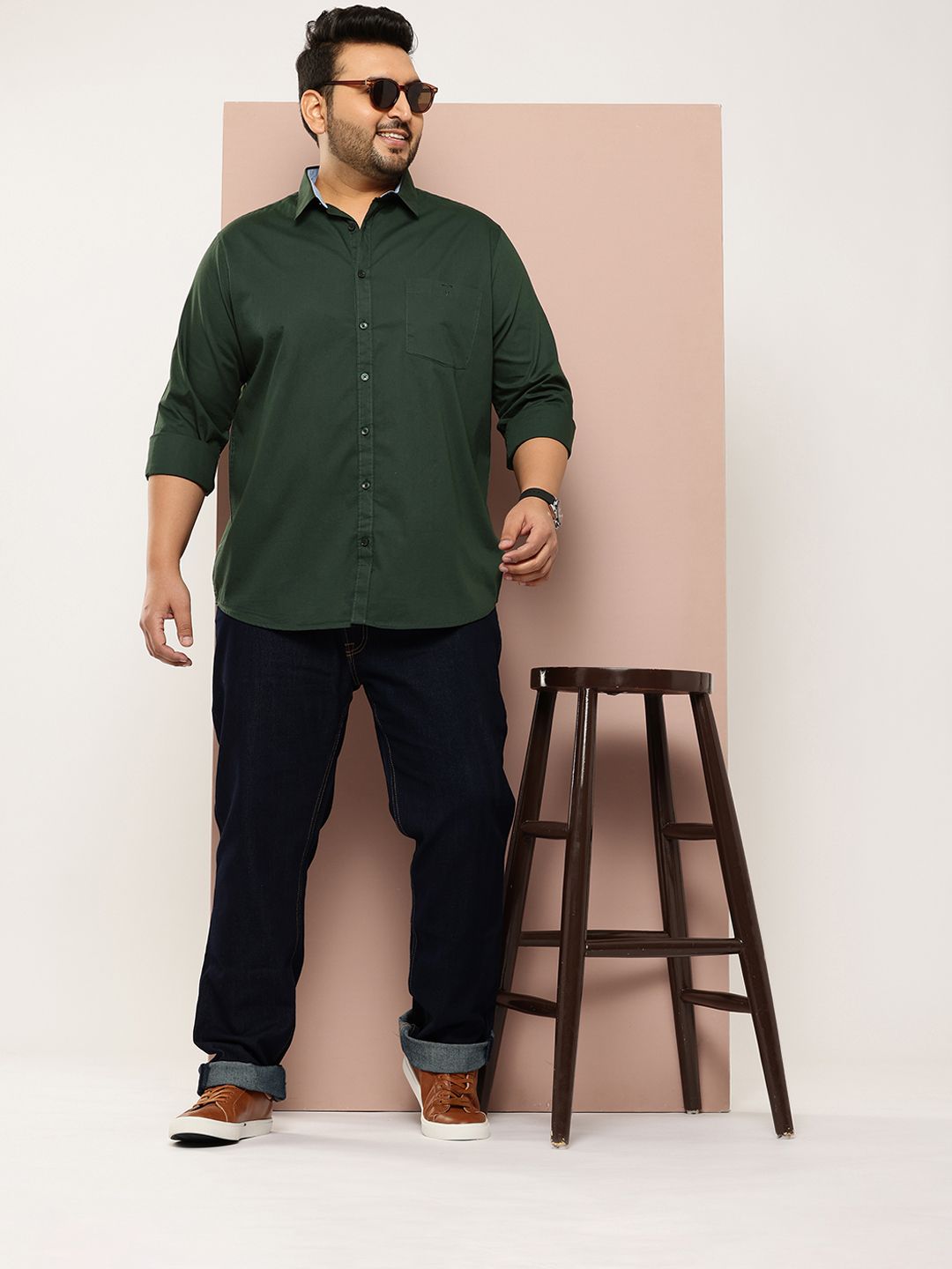 Thomas Scott Plus Size Regular Fit Button Down Collar Shirt