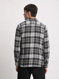 THE BEAR HOUSE Tartan Checked Slim Fit Flannel Pure Cotton Casual Shirt