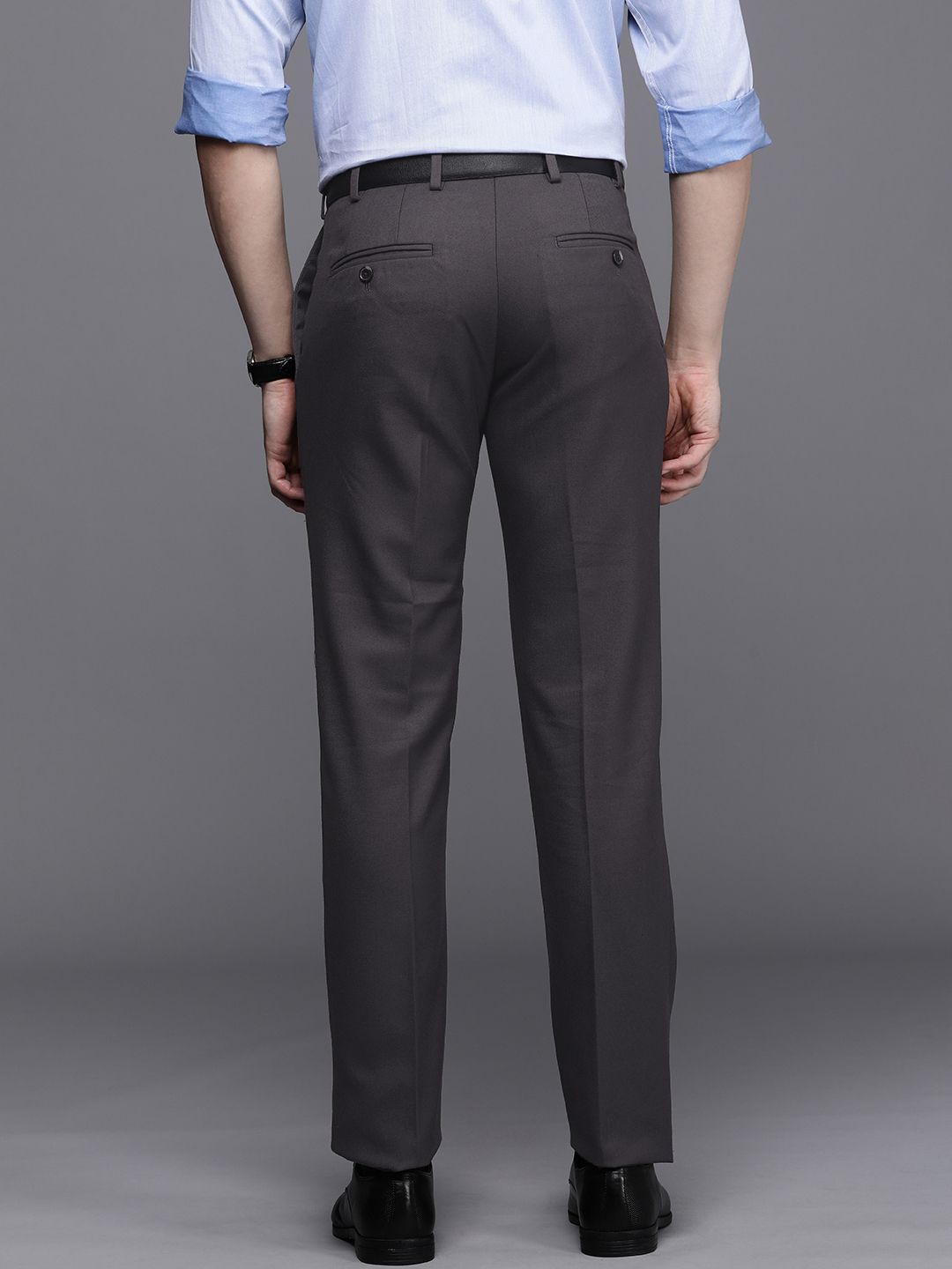 Raymond Solid Slim Fit Trousers