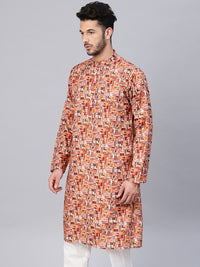 SOJANYA Lelaki Multicolored Printed Straight Kurta