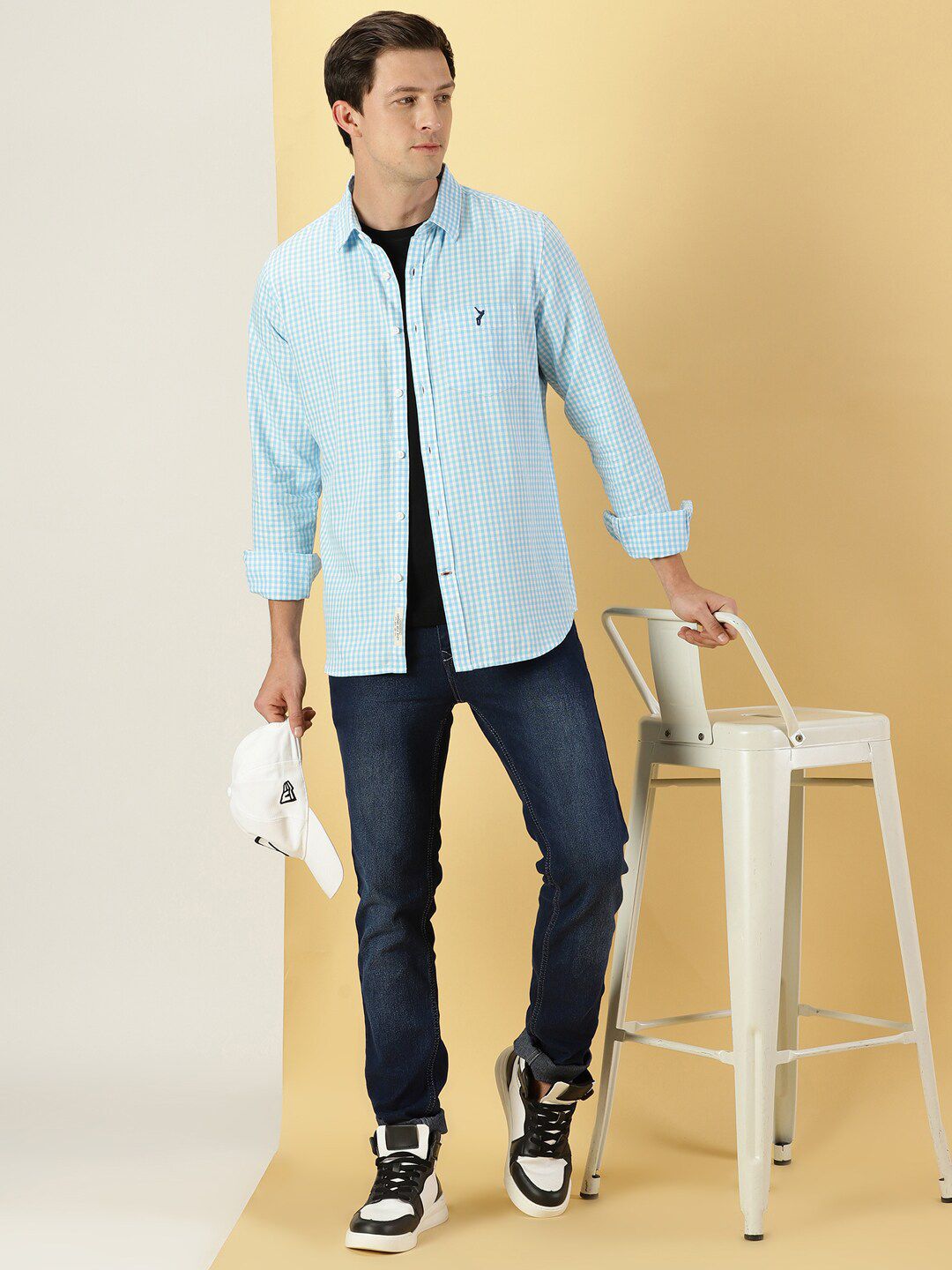 Thomas Scott Classic Slim Fit Checked Pure Cotton Casual Shirt