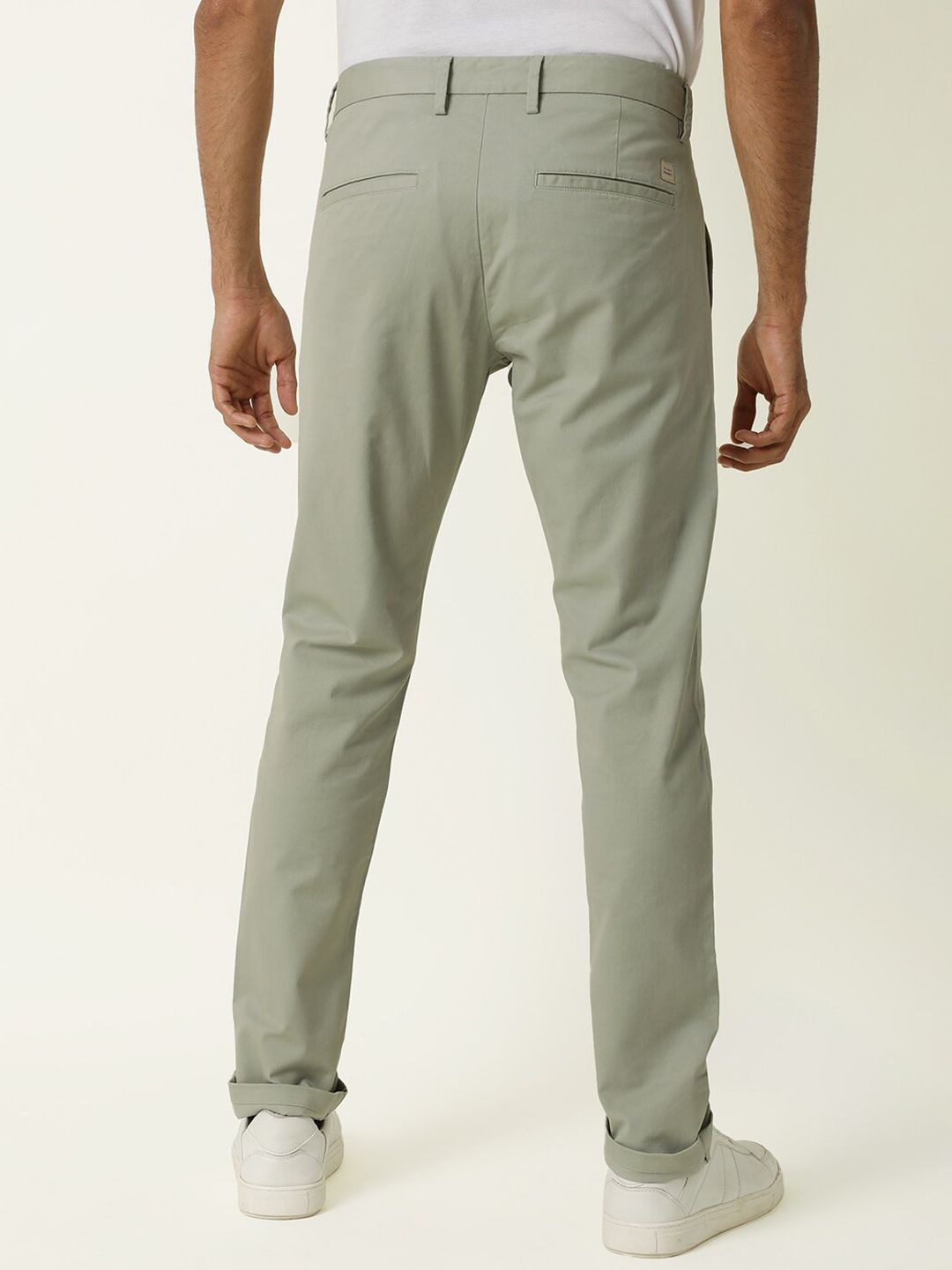 RARE RABBIT Men Jacob Mid-Rise Cotton Slim Fit Trouser