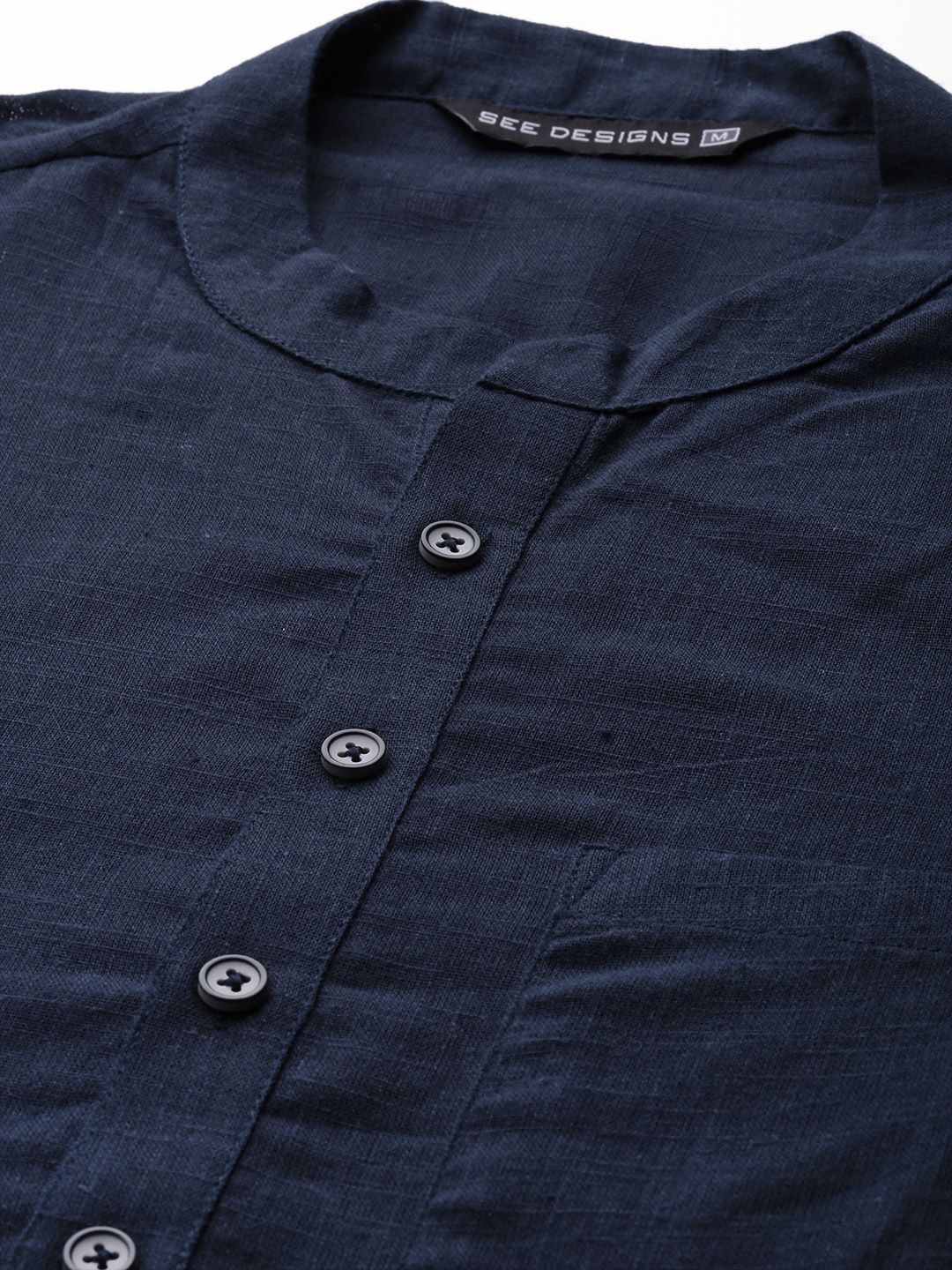 See Designs Men Blue Regular Pure Cotton Kurta with Pyjamas
