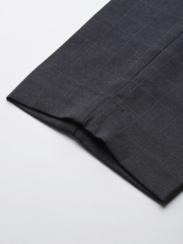 The Indian Garage Co. X Luxe Men Checked Slim Fit Formal Trousers