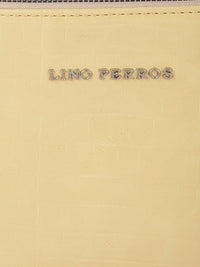 Lino Perros Women Yellow Animal Printed PU Structured Shoulder Bag