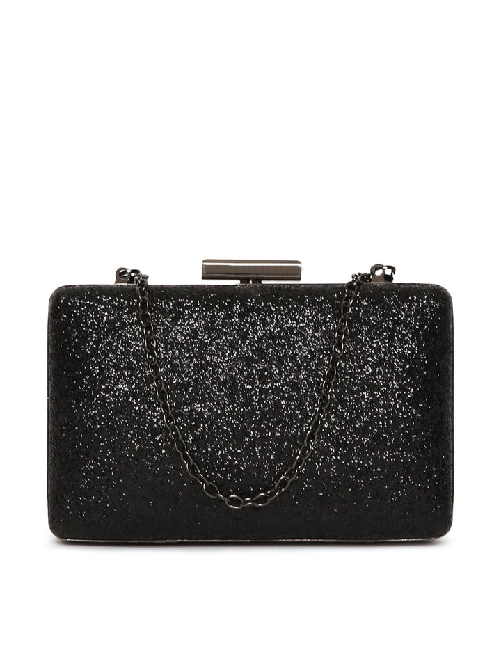 Lisa Hayden for Lino Perros Black Shimmer Box Clutch