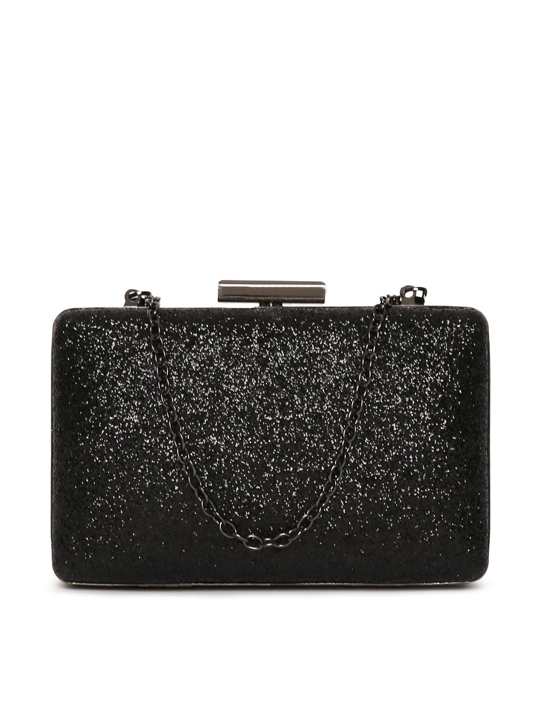 Lisa Hayden for Lino Perros Black Shimmer Box Clutch
