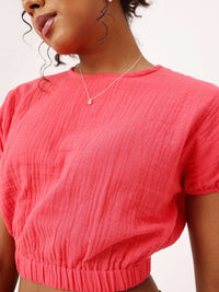 DressBerry The Off-Duty Blouson Crop Top