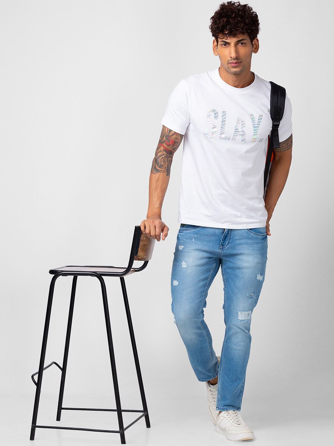 SPYKAR Men Kano Slim Fit Low Distress Heavy Fade Cotton Jeans