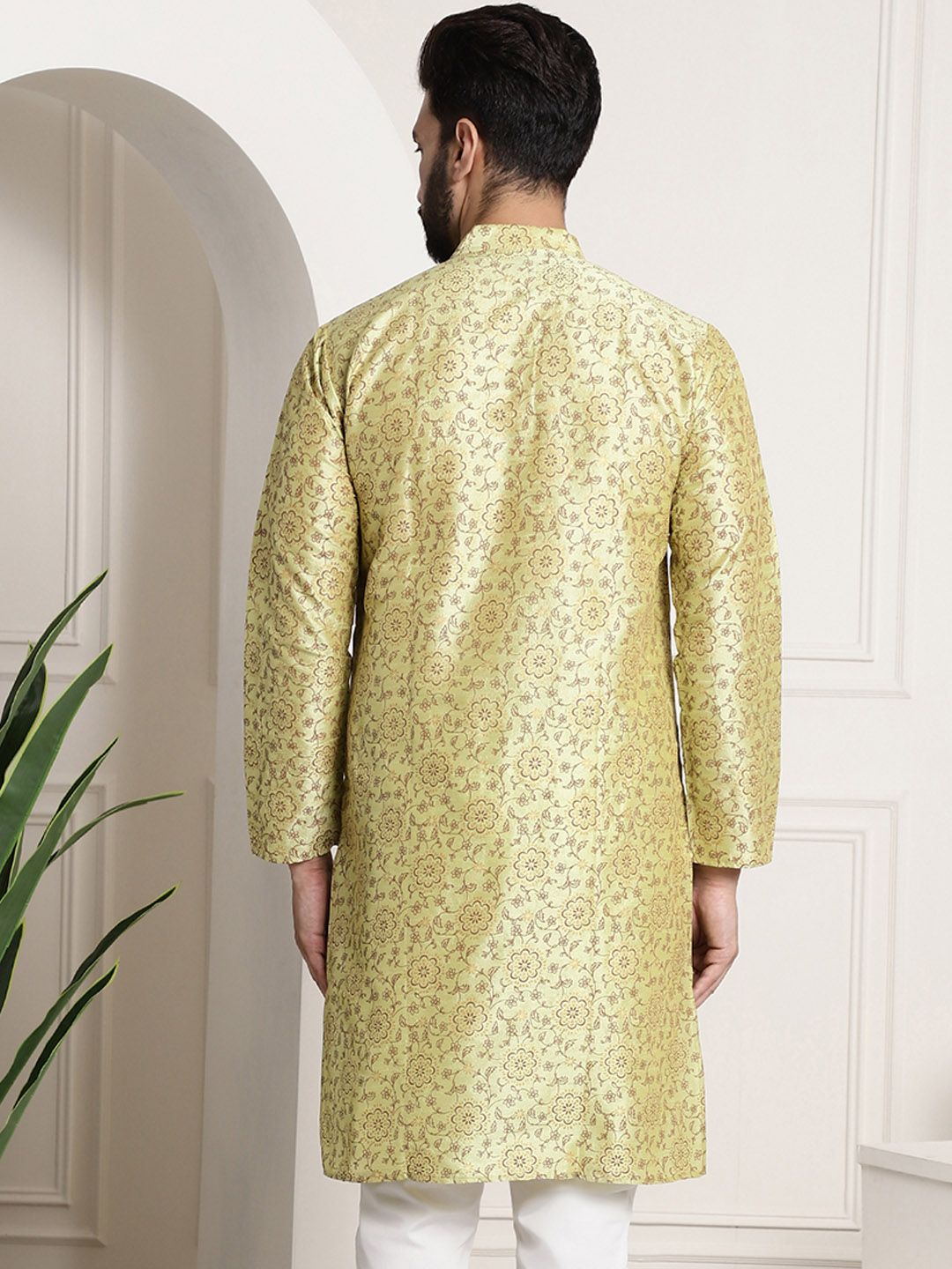 SOJANYA Floral Printed Silk Cotton Kurta