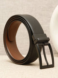 Teakwood Leathers Men Textured Leather Reversible Formal Belt