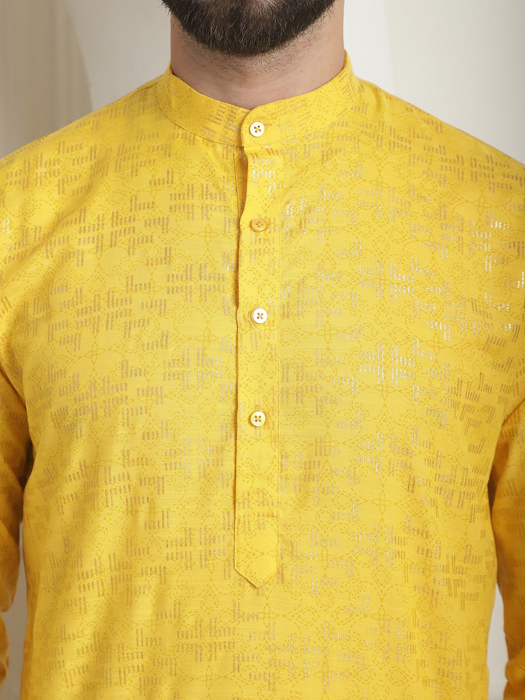 SOJANYA Printed Mandarin Collar Long Sleeves Straight Kurta