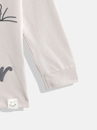 Happy Faces Girls Pure Cotton Peanuts Printed T-shirt with Joggers