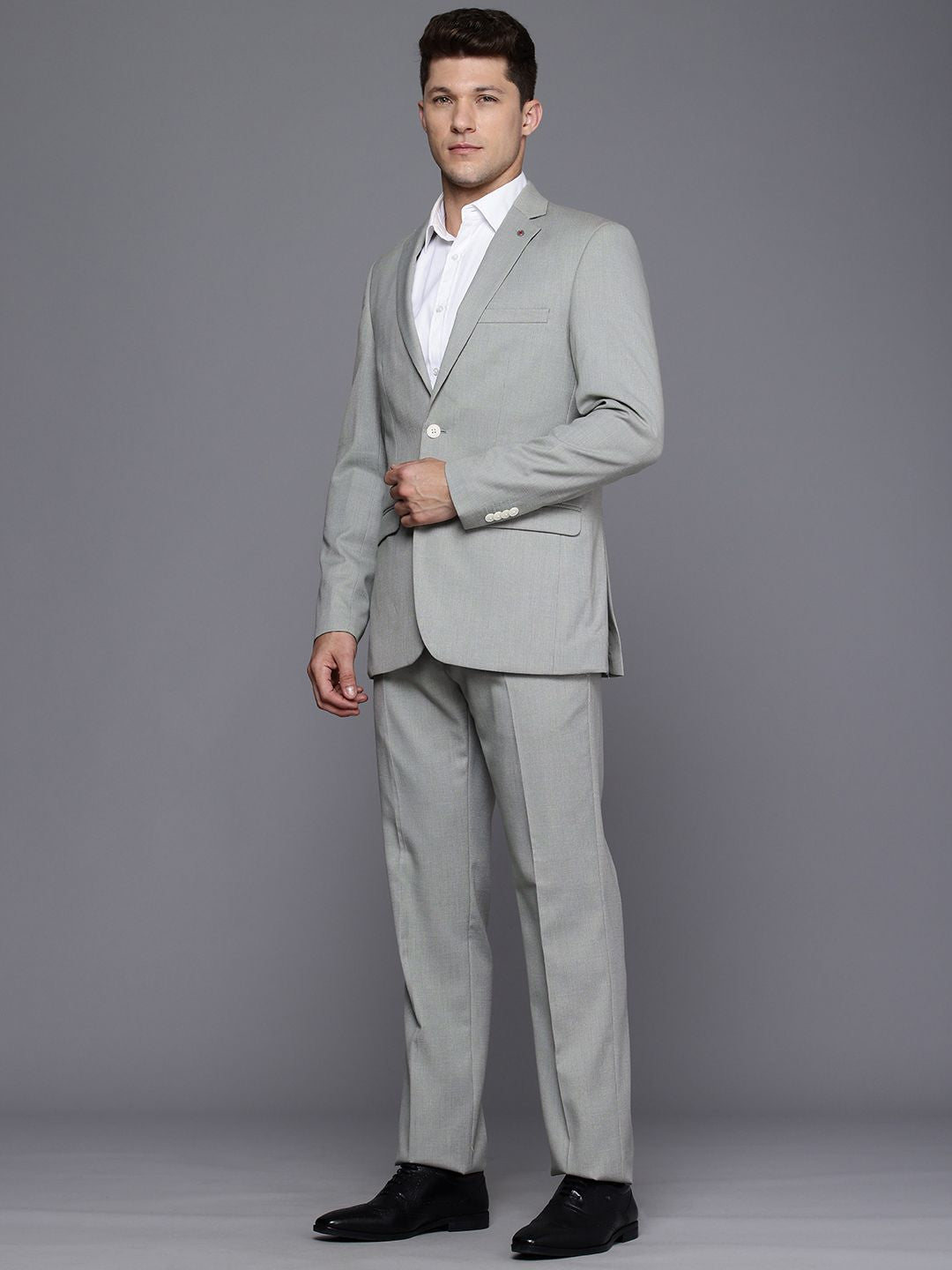 Raymond Self Design Single Breasted 2-Piece Formal Suit