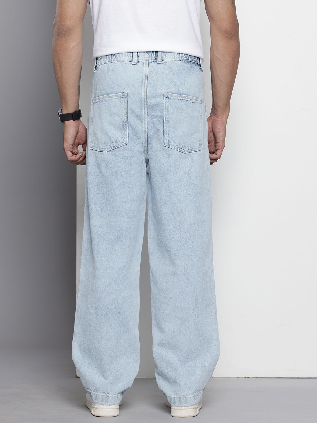The Indian Garage Co Men Pure Cotton Relaxed Fit Heavy Fade Joggers