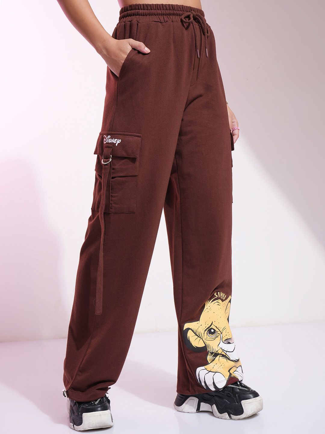 Tokyo Talkies Disney Women The Lion King Printed Cargo Trousers
