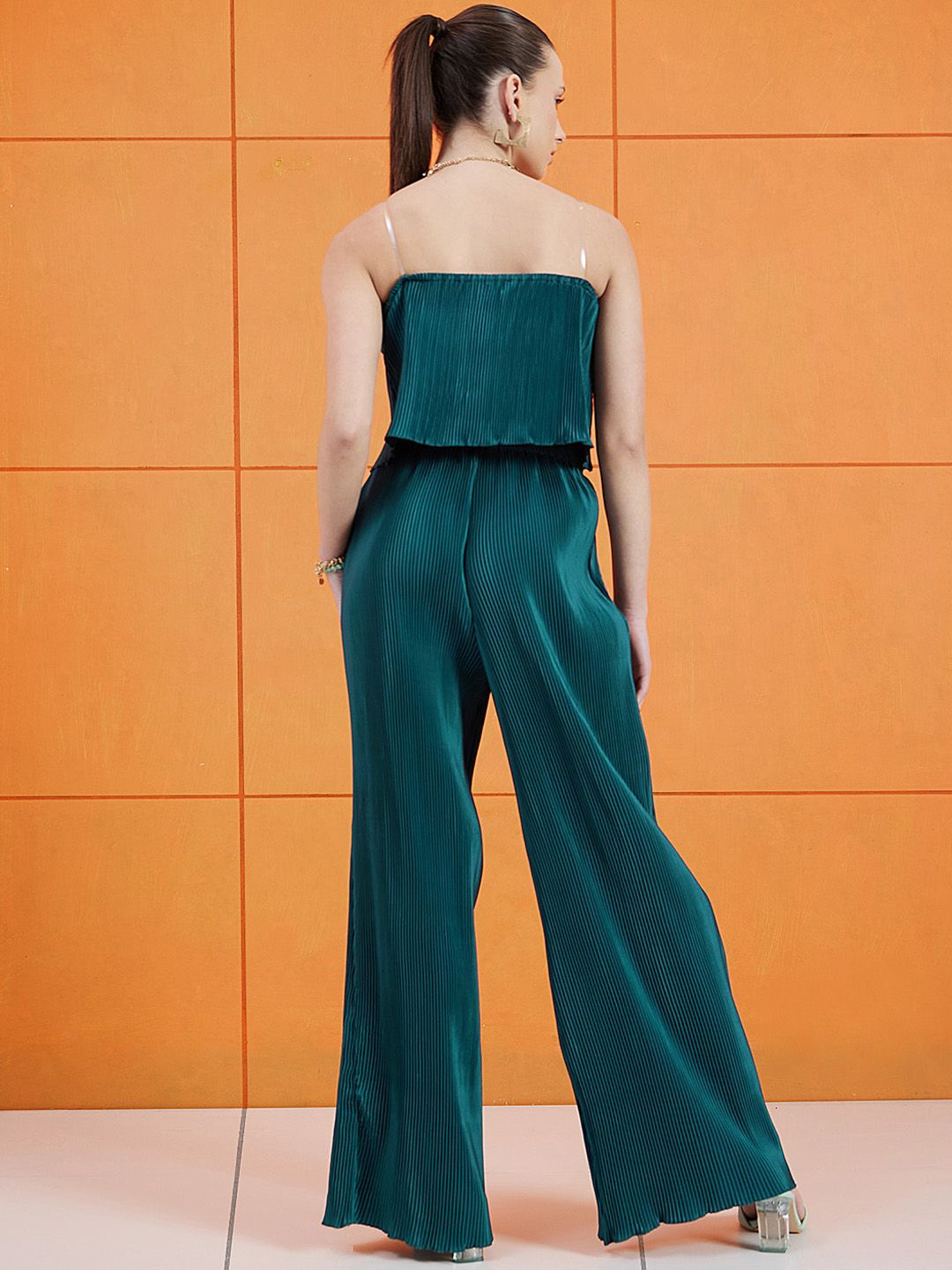 STREET 9 Off Shoulder Crop Top & Mid-Rise Trouser
