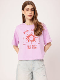 DressBerry Let Your Light Shine Printed Boxy T-shirt