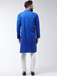 SOJANYA Lelaki Biru Solid Kurta Lurus