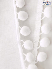URBAN SPACE White Set of 2 Sheer Window Curtains